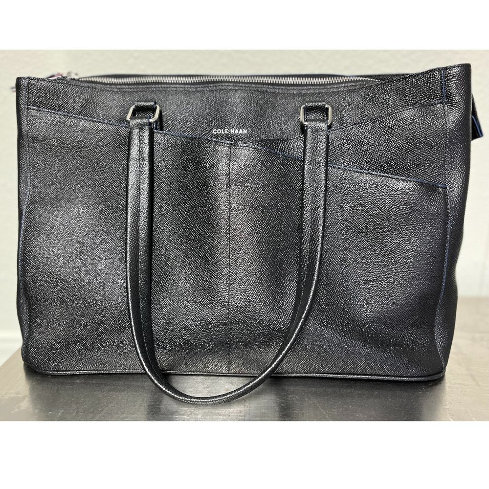 Cole Haan for American Airlines Saffiano Leather Tote Bag - RARE Black Color